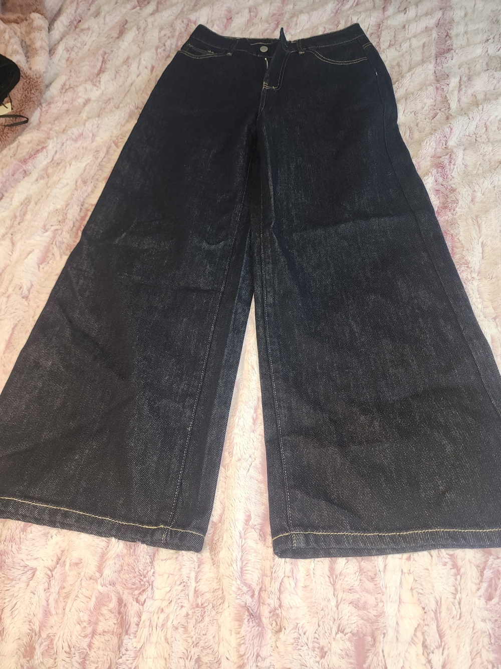 COMMENSE Dark WASH Blue Wide-Leg Jeans - Picture 2 of 8